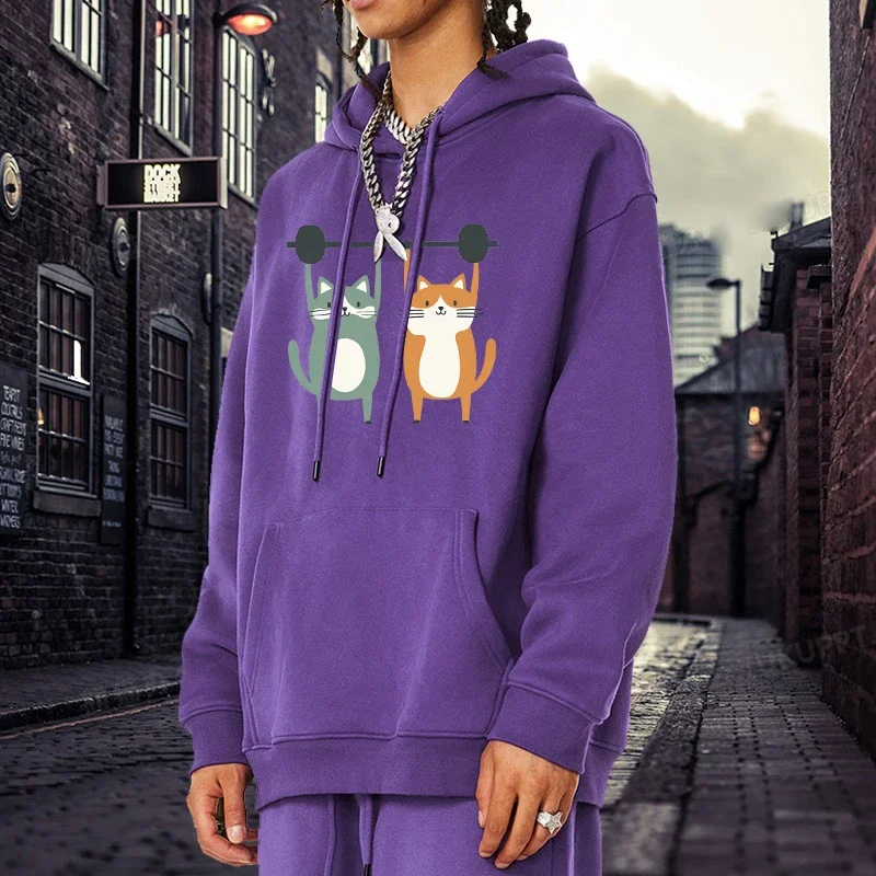Fitness Cats Printed Spring Hoodie Men's Fashion Loose Hoody Comfortable Pullover Male Streetwear Clothes
Fitness Cats Printed Spring Hoodie Men's Fashion Loose Hoody Comfortable Pullover Male Streetwear Clothes