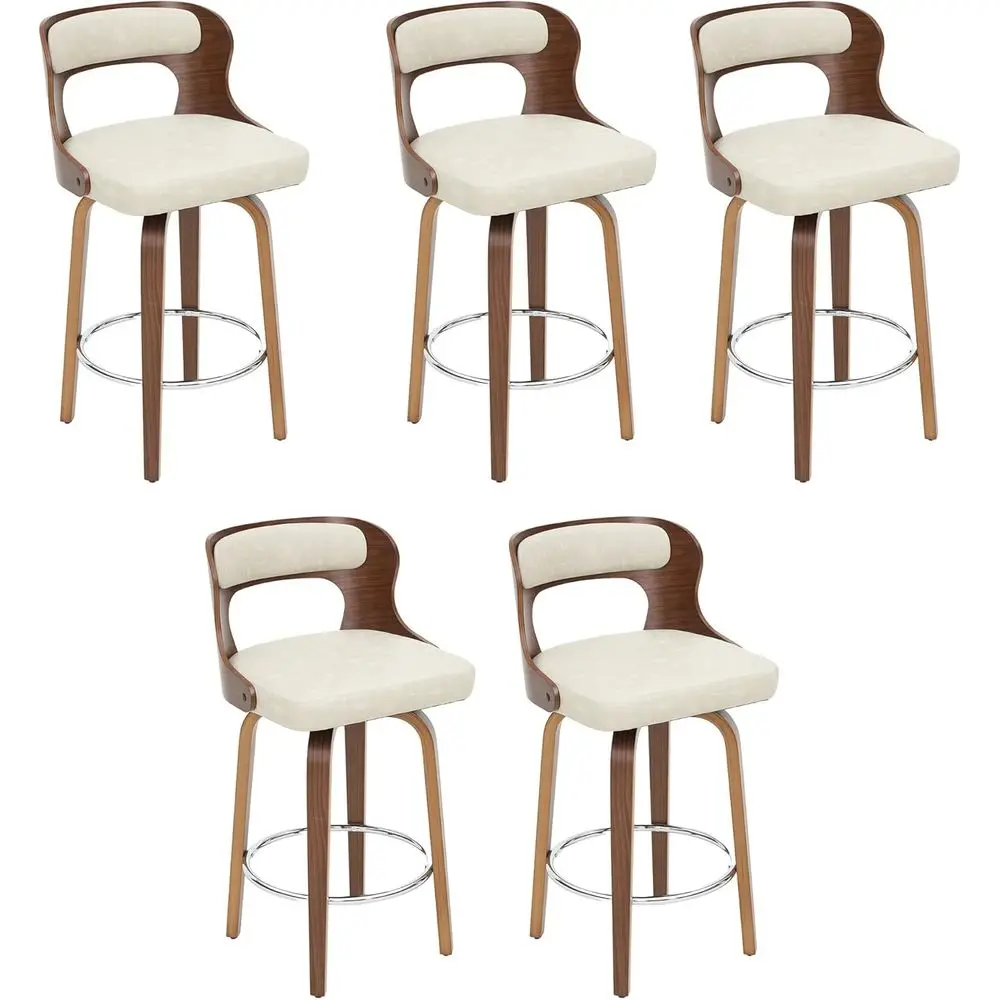 Set of 5, 26 Counter Height Bar Stools, Modern PU Leather Island Chairs with Back and Footrest, Suitable for Kitchen, Bar, Resta
Set of 5, 26 Counter Height Bar Stools, Modern PU Leather Island Chairs with Back and Footrest, Suitable for Kitchen, Bar, Resta