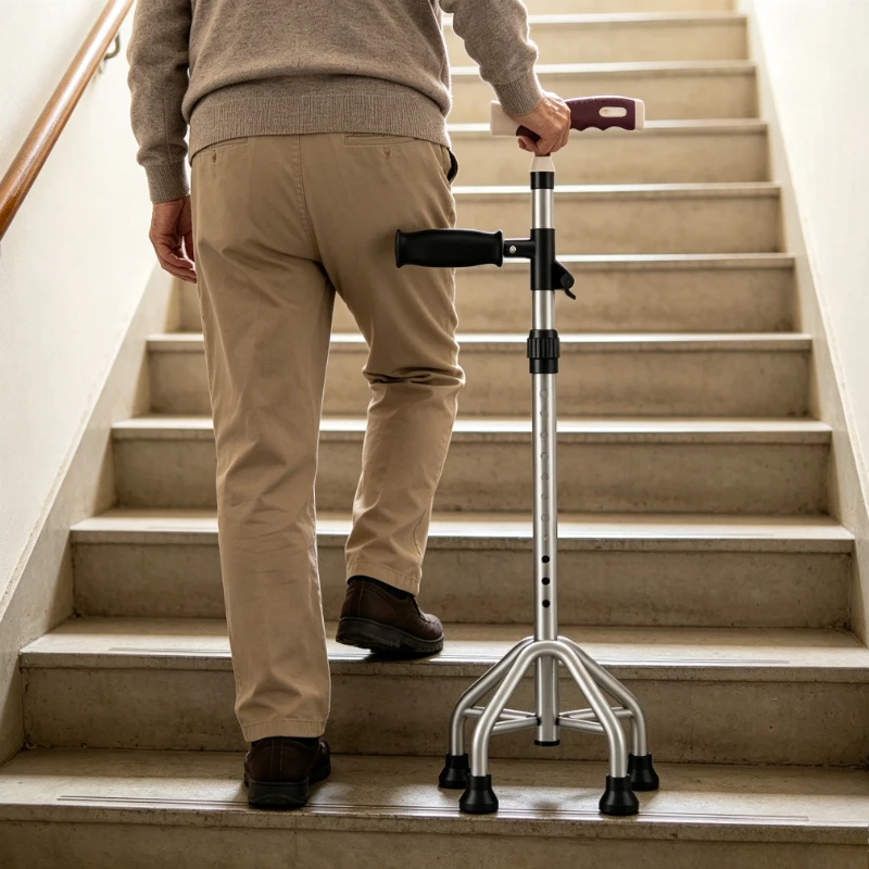 Aluminum Walking Cane for Seniors, Height Adjustable Quad Cane with Non-Slip Base, Lightweight Crutch for Fracture Recovery
Aluminum Walking Cane for Seniors, Height Adjustable Quad Cane with Non-Slip Base, Lightweight Crutch for Fracture Recovery