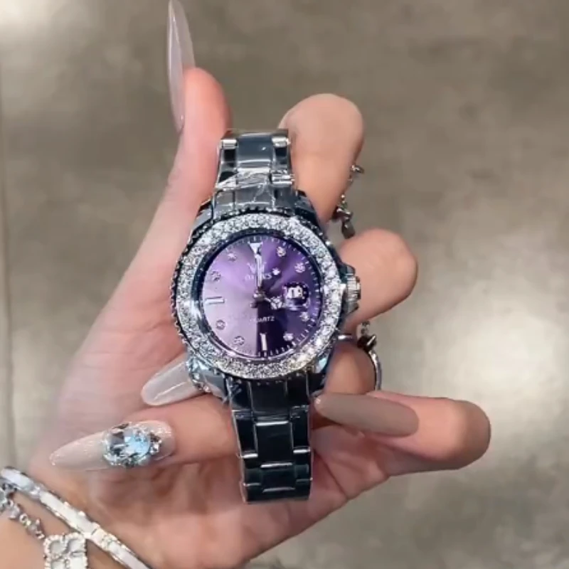 Round watch for women, high-end temperament, light luxury quartz watch for women in the workplace
Round watch for women, high-end temperament, light luxury quartz watch for women in the workplace