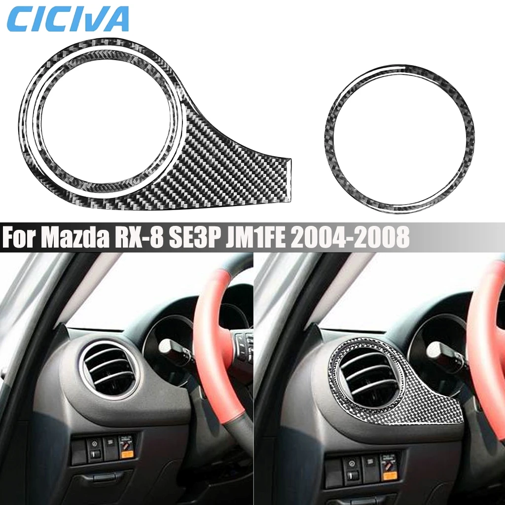 Carbon Fiber Car Accessories Dashboard Sides Air Vent Interior Cover Modified Trim Sticker For Mazda RX-8 SE3P JM1FE 2004-2008 
Carbon Fiber Car Accessories Dashboard Sides Air Vent Interior Cover Modified Trim Sticker For Mazda RX-8 SE3P JM1FE 2004-2008