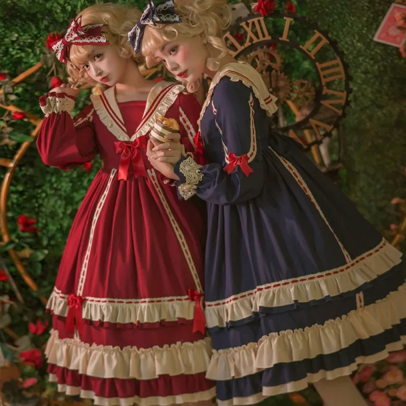 Vintage Victorian Retro Lolita Bow Dress for Girls Kids Long Sleeve Disguise Costume Child Birthday Party Princess Girls Dress
Vintage Victorian Retro Lolita Bow Dress for Girls Kids Long Sleeve Disguise Costume Child Birthday Party Princess Girls Dress