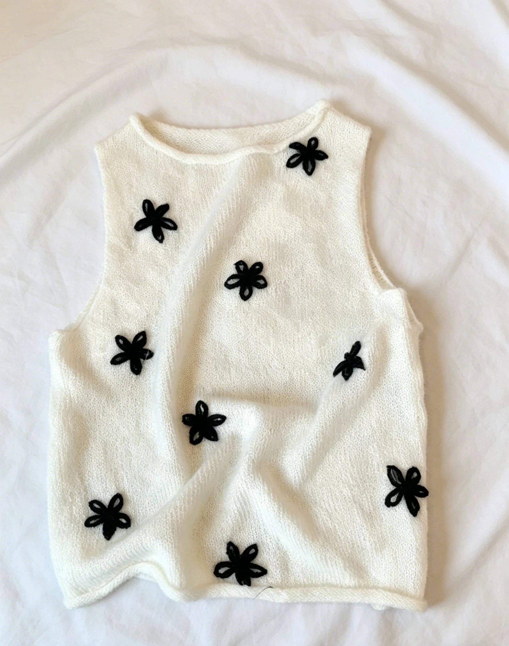 Women's Elegant Commuter Spring/Summer Solid Color Flower Pattern Round Neck Simple Knitted Tank Top
Women's Elegant Commuter Spring/Summer Solid Color Flower Pattern Round Neck Simple Knitted Tank Top