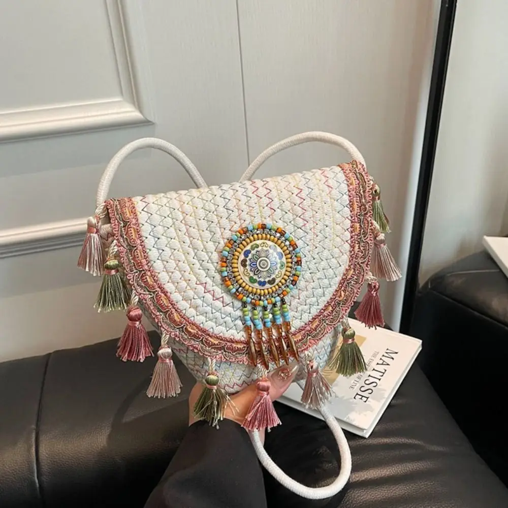 Casual Vintage Ethnic Style Crossbody Bags Leisure Large Capacity Fringe Shoulder Bag Geometric Woven Bohemian Tassel Bag Travel
Casual Vintage Ethnic Style Crossbody Bags Leisure Large Capacity Fringe Shoulder Bag Geometric Woven Bohemian Tassel Bag Travel
