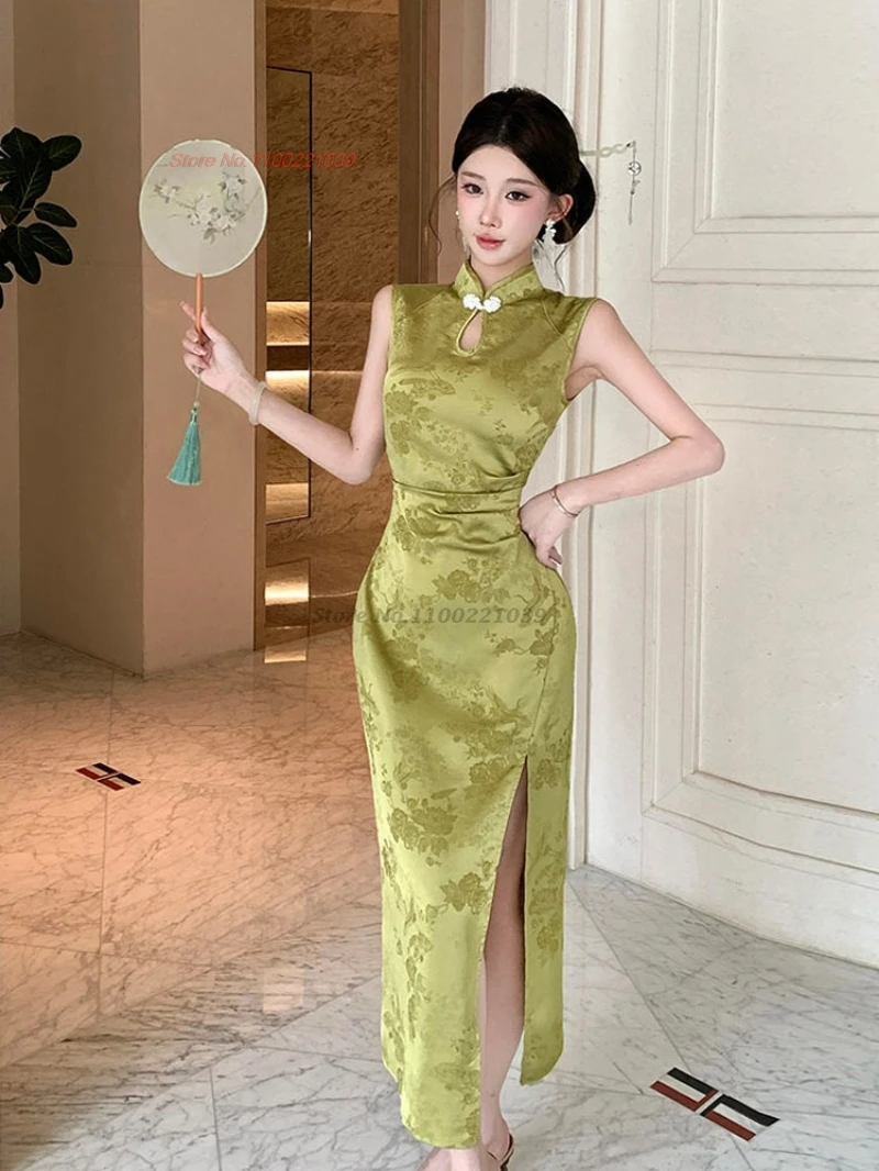 2026 chinese improved cheongsam sleeveless nightclub qipao satin jacquard evening party dress vintage banquet nightclub dress
2026 chinese improved cheongsam sleeveless nightclub qipao satin jacquard evening party dress vintage banquet nightclub dress