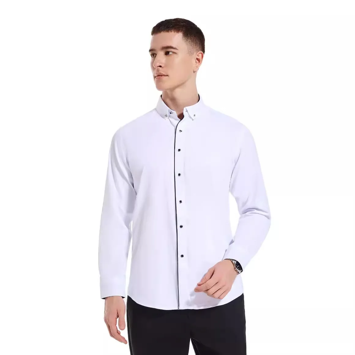 2025 Color match men's long-sleeve shirt diamond button business casual fashion spot non-ironing men's shirt
2025 Color match men's long-sleeve shirt diamond button business casual fashion spot non-ironing men's shirt