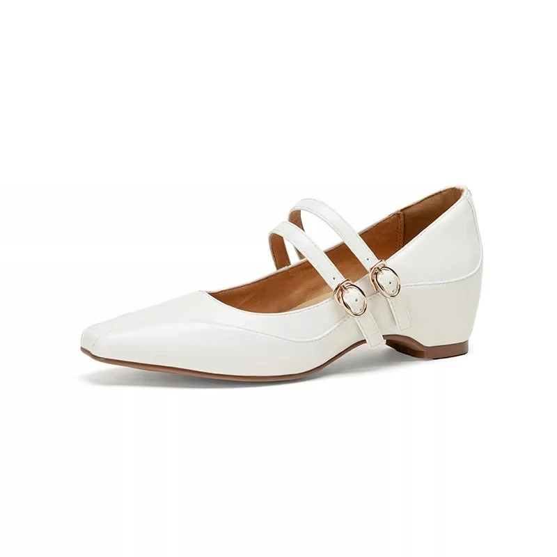 New Luxury Fashion Genuine Leather High Heels Women Mary Janes Shoes French Style Shallow Mouth Square Toe Leather Shoes Female
New Luxury Fashion Genuine Leather High Heels Women Mary Janes Shoes French Style Shallow Mouth Square Toe Leather Shoes Female