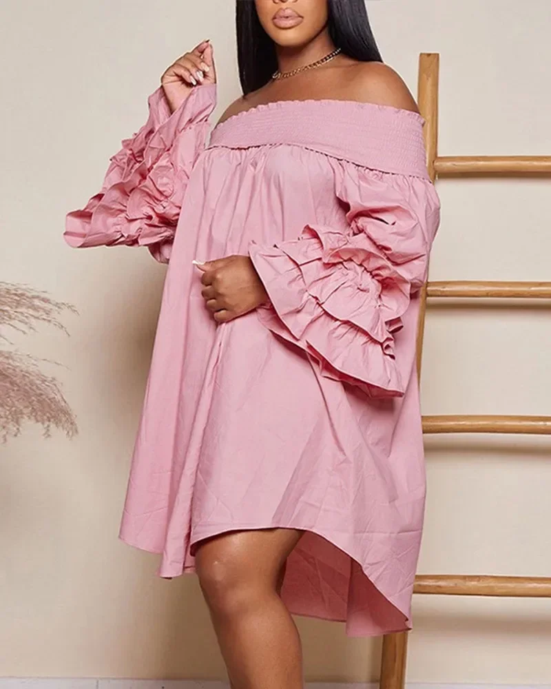 Fashion New 2023 Spring Hip-Hop Style Street Trendy Women's Clothing Polyester Pullover One-Word Collar Irregular Skirt Dress
Fashion New 2023 Spring Hip-Hop Style Street Trendy Women's Clothing Polyester Pullover One-Word Collar Irregular Skirt Dress