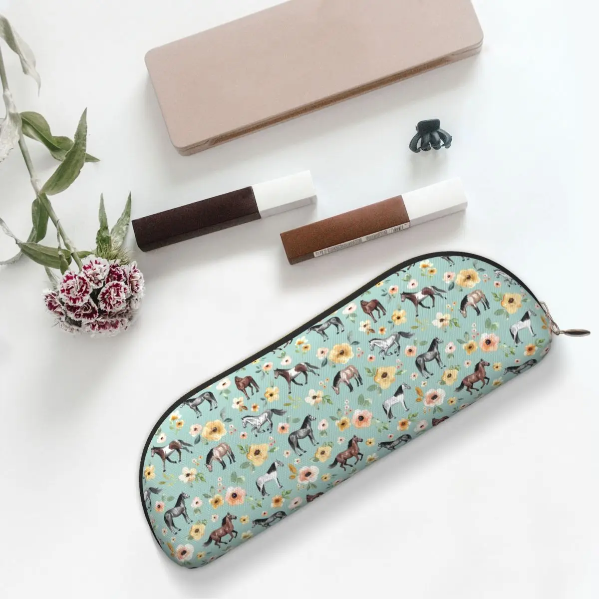 Horses With Flowers, Sunrise Floral, Blue, Horse Decor, Pencil Cases Pencil Pouch Storage Stationery Supplies Pen Box Pencil Bag
Horses With Flowers, Sunrise Floral, Blue, Horse Decor, Pencil Cases Pencil Pouch Storage Stationery Supplies Pen Box Pencil Bag