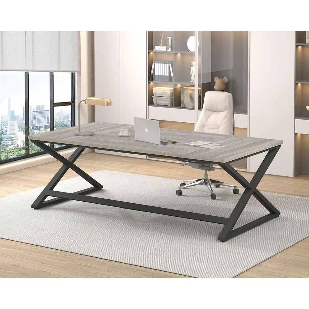 Large Home Office Computer Desk, Industrial Long Work Study Writing Desk, Simple Executive Conference Table for 2 Person
Large Home Office Computer Desk, Industrial Long Work Study Writing Desk, Simple Executive Conference Table for 2 Person
