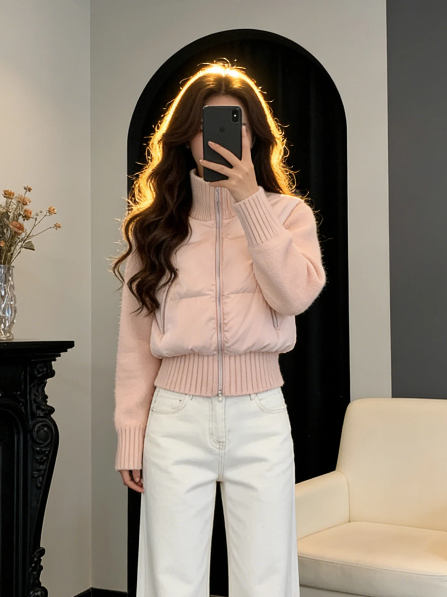 Корейская женская легкая теплая хлопковая куртка с воротником-стойкой, вязаными вставками и пэчворком, розового цвета, для осени и зимы
Корейская женская легкая теплая хлопковая куртка с воротником-стойкой, вязаными вставками и пэчворком, розового цвета, для осени и зимы