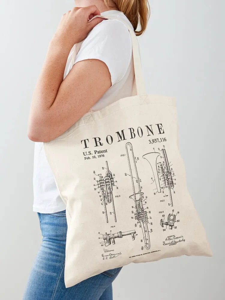 Trombone Old Vintage Patent Drawing Print Tote Bag tote bag men tote bag men's Canvas Large bags for women
Trombone Old Vintage Patent Drawing Print Tote Bag tote bag men tote bag men's Canvas Large bags for women
