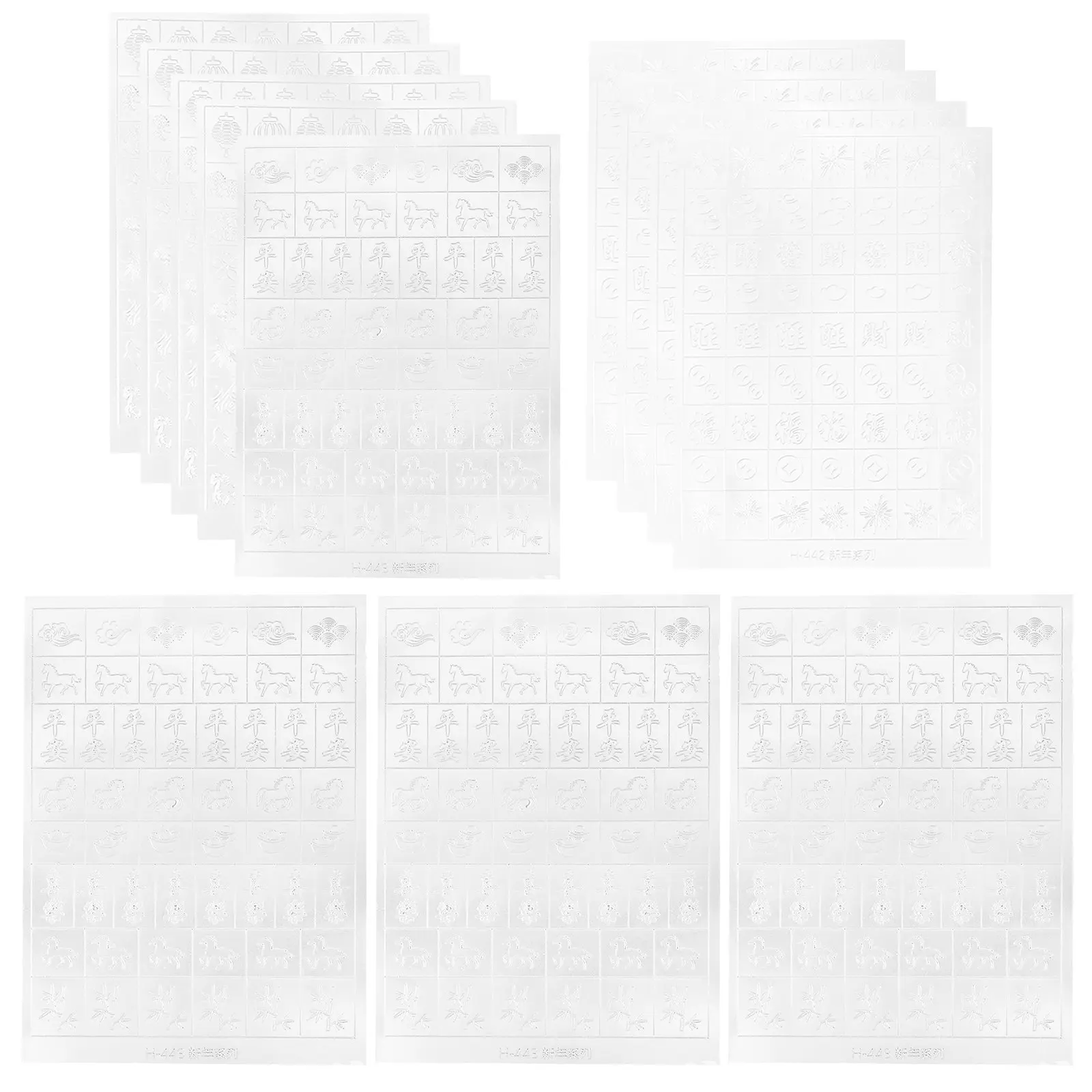 12Pcs Nail Art Stencil Sheets Hollow Manicure Stickers Chinese New Year Design Reusable Waterproof Decals for Holiday Festival
12Pcs Nail Art Stencil Sheets Hollow Manicure Stickers Chinese New Year Design Reusable Waterproof Decals for Holiday Festival