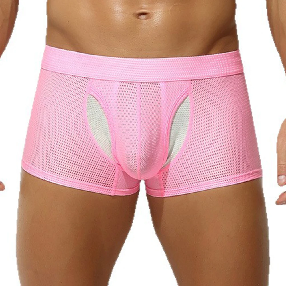 Sexy Solid Color Boxer Breathable Separation U Pouch Boxers Shorts Mesh Low Waist Underwear Comfortable Panties
Sexy Solid Color Boxer Breathable Separation U Pouch Boxers Shorts Mesh Low Waist Underwear Comfortable Panties
