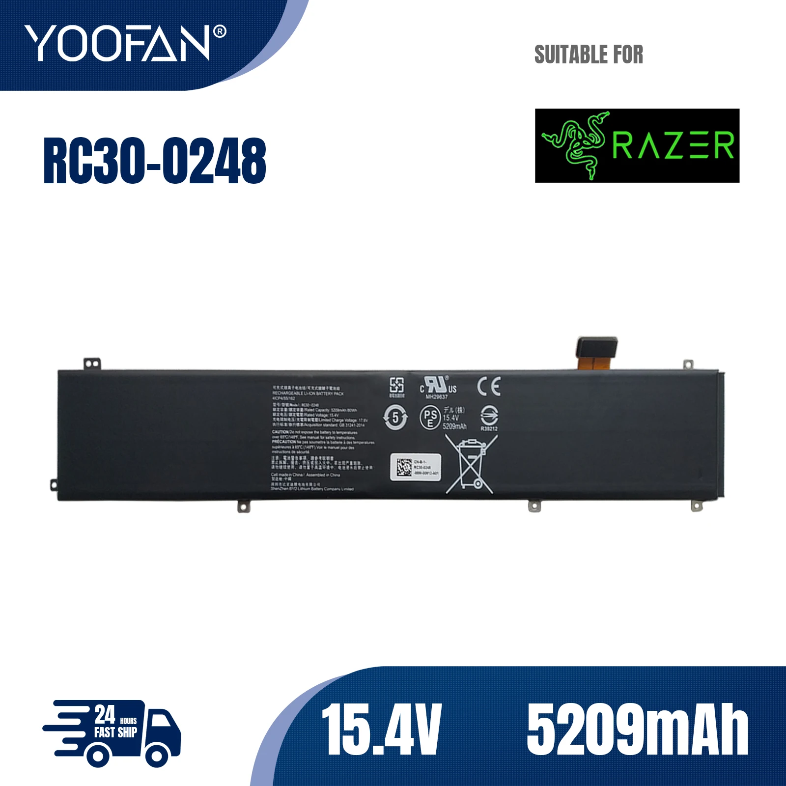 YOOFAN Batería RC30-0248 для ordenador portátil Razer Stealth Blade 15 GTX 1060 1070 RTX 2070 2080 RZ09 02385 02386 02385E91
YOOFAN Batería RC30-0248 для ordenador portátil Razer Stealth Blade 15 GTX 1060 1070 RTX 2070 2080 RZ09 02385 02386 02385E91