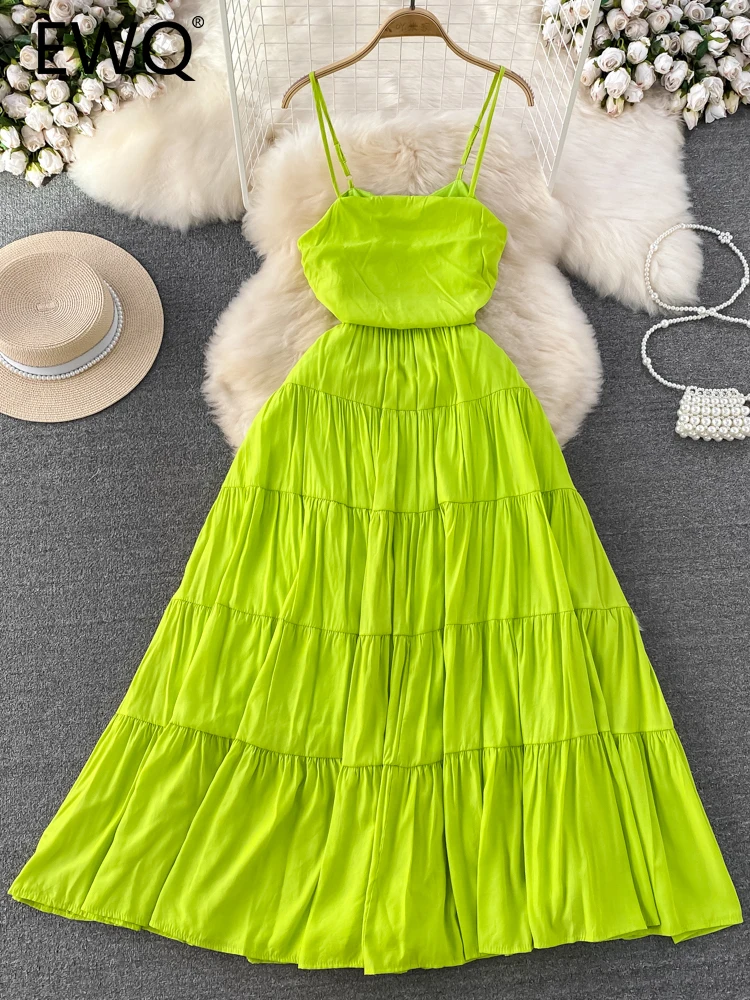 EWQ Sweet Style Strapless Dress 2023 Summer New Sleeveless Women's Vestidos Solid Color High Waist A-line Dresses 27SN2030
EWQ Sweet Style Strapless Dress 2023 Summer New Sleeveless Women's Vestidos Solid Color High Waist A-line Dresses 27SN2030