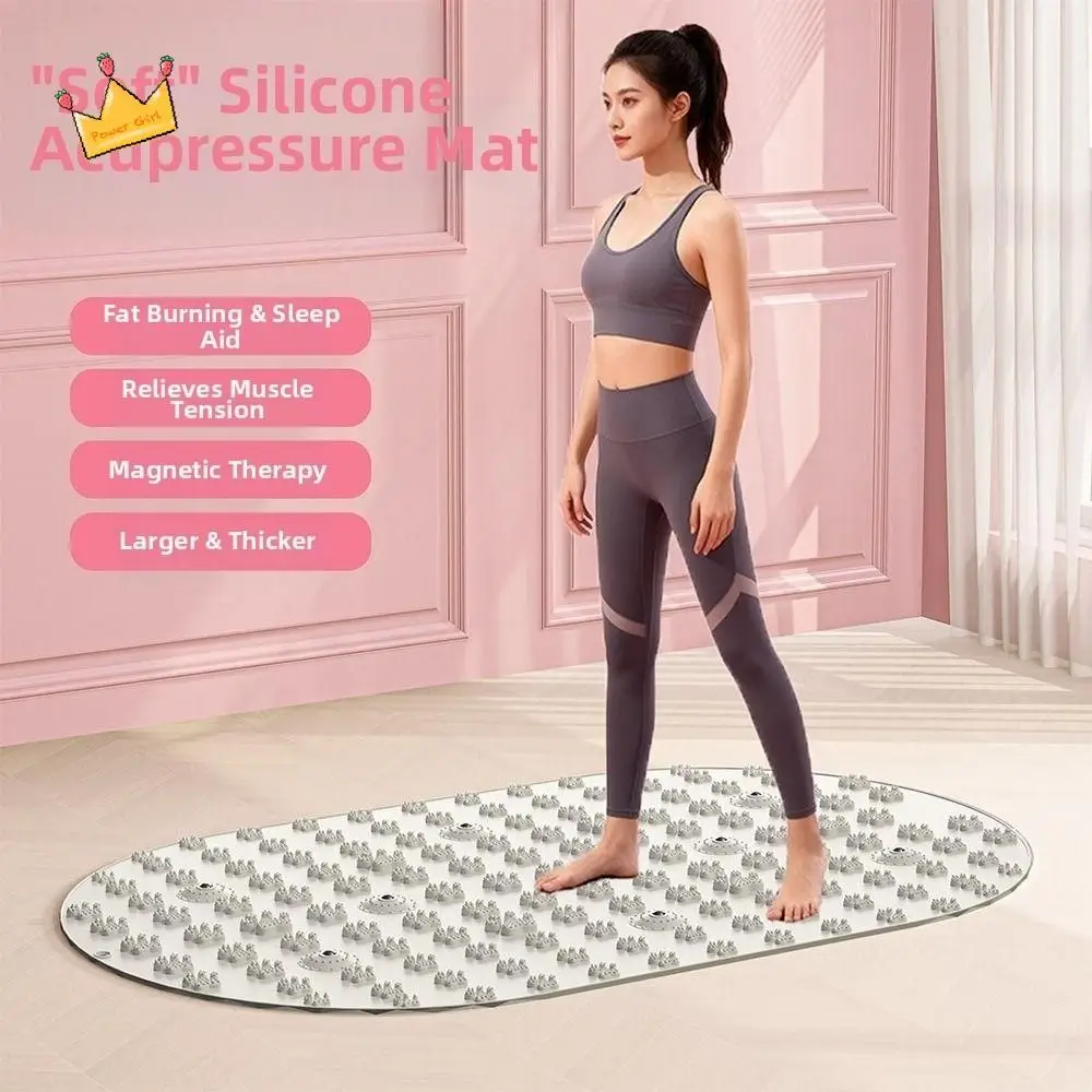 Мягкий силиконовый массажный коврик для ног, магнитный коврик для бега против усталости, противоскользящая массажная пластина для релаксации кровообращения ног
Мягкий силиконовый массажный коврик для ног, магнитный коврик для бега против усталости, противоскользящая массажная пластина для релаксации кровообращения ног