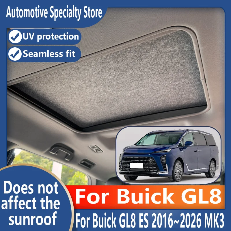 For Buick GL8 ES 2016~2026 MK3 Car Panoramic Sunroof Insulation Roof Visor Electrostatic Adsorption Suede Fabric Sun Protection
For Buick GL8 ES 2016~2026 MK3 Car Panoramic Sunroof Insulation Roof Visor Electrostatic Adsorption Suede Fabric Sun Protection