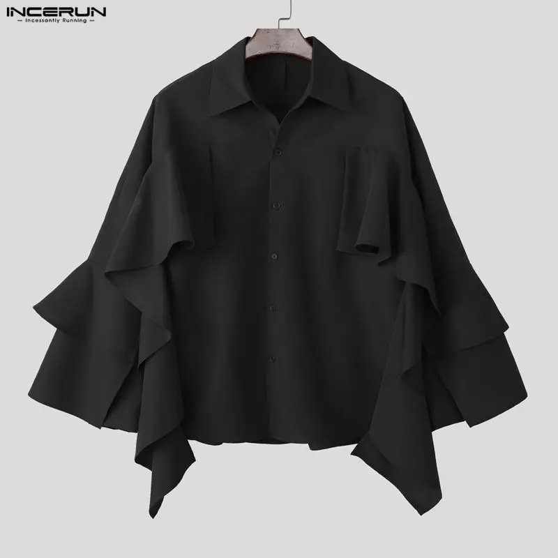INCERUN Мужская рубашка сплошной цвет с лацканами и длинными рукавами с рюшами повседневная мужская одежда уличная одежда свободные элегантные модные майки мужские топы
INCERUN Мужская рубашка сплошной цвет с лацканами и длинными рукавами с рюшами повседневная мужская одежда уличная одежда свободные элегантные модные майки мужские топы