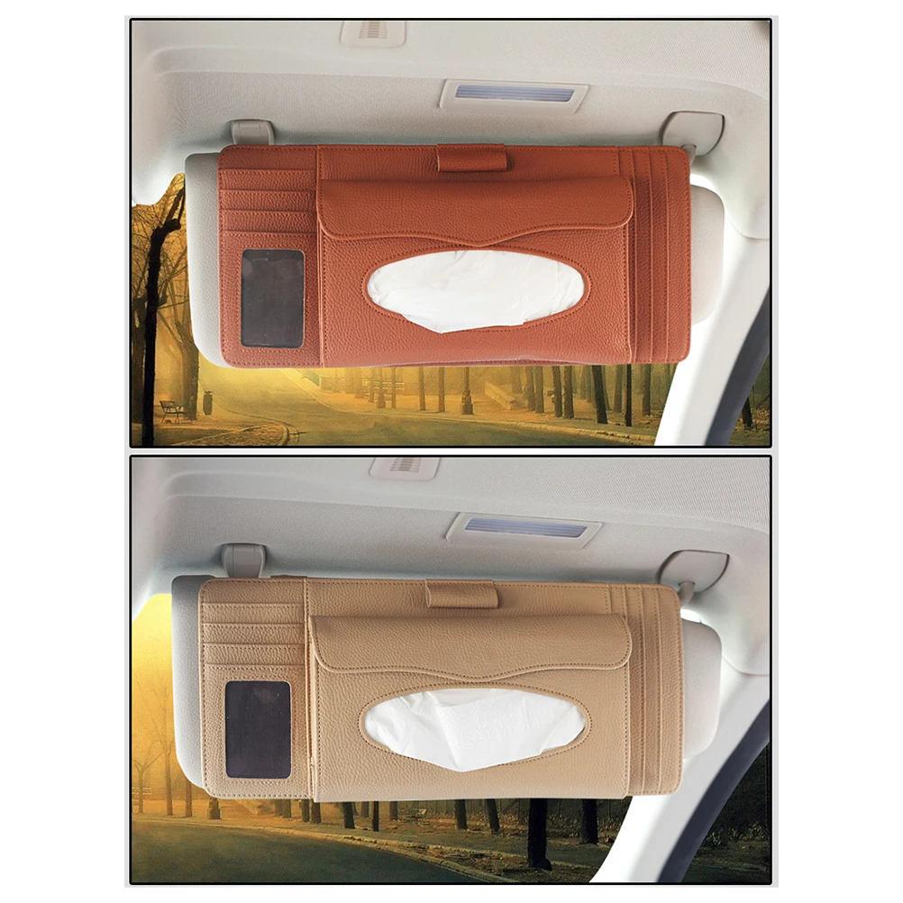 Visor Tissue Box Holder Beige Auto Organizer Storage CD Card Booklet Vehicle Home Decor Premium PU Firm
Visor Tissue Box Holder Beige Auto Organizer Storage CD Card Booklet Vehicle Home Decor Premium PU Firm