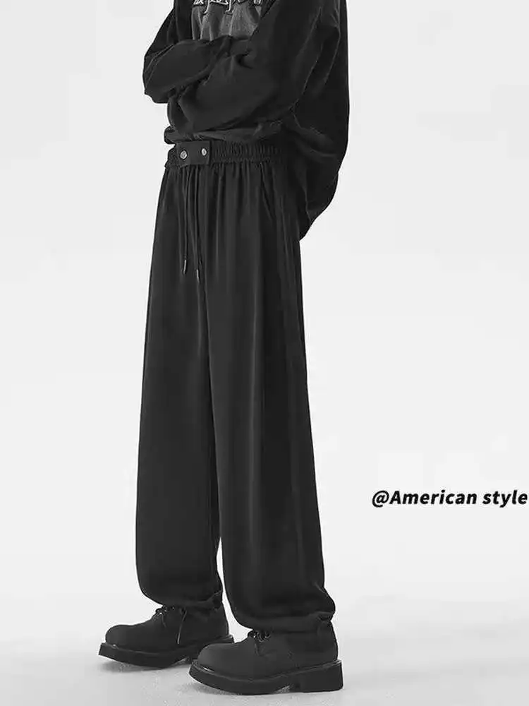 Ele Drape Ice Silk Men's Casual Pants Loose Straight Wide Leg Long Trousers Faionable plus Size Harlan Sle Polyester ...
Ele Drape Ice Silk Men's Casual Pants Loose Straight Wide Leg Long Trousers Faionable plus Size Harlan Sle Polyester ...