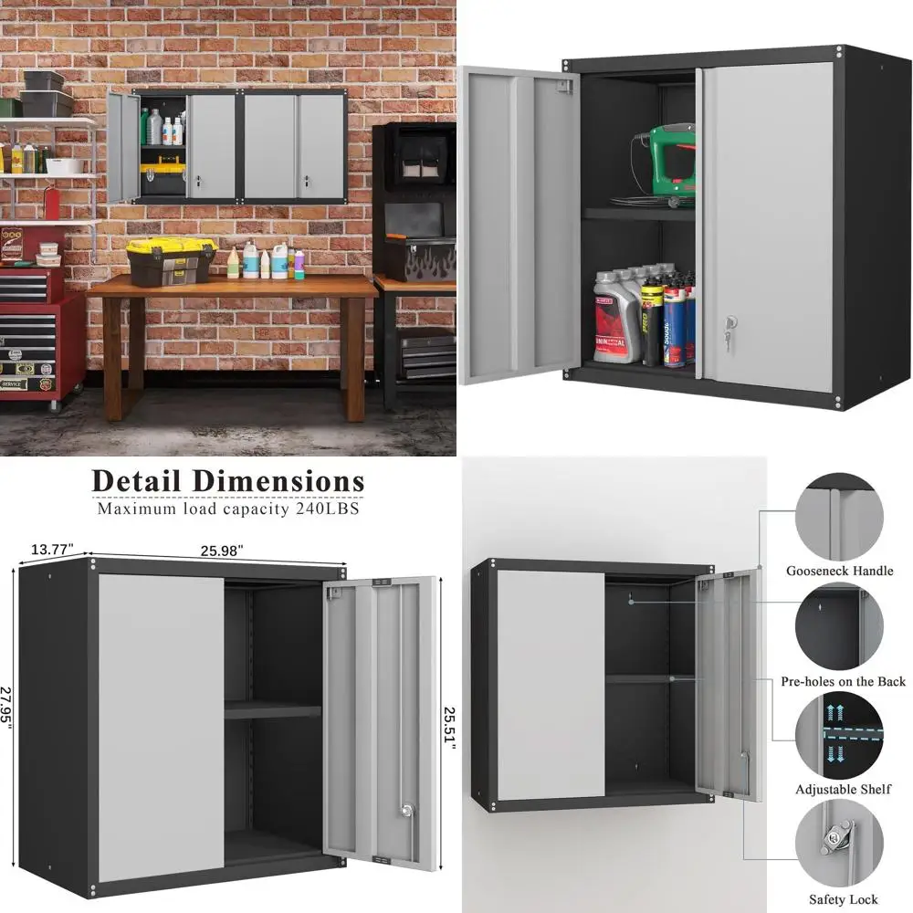Настенный металлический шкаф для хранения с 28 секциями, запирающейся дверцей и полками, идеально подходит для гаража, прачечной, кухни и кладовой
Настенный металлический шкаф для хранения с 28 секциями, запирающейся дверцей и полками, идеально подходит для гаража, прачечной, кухни и кладовой