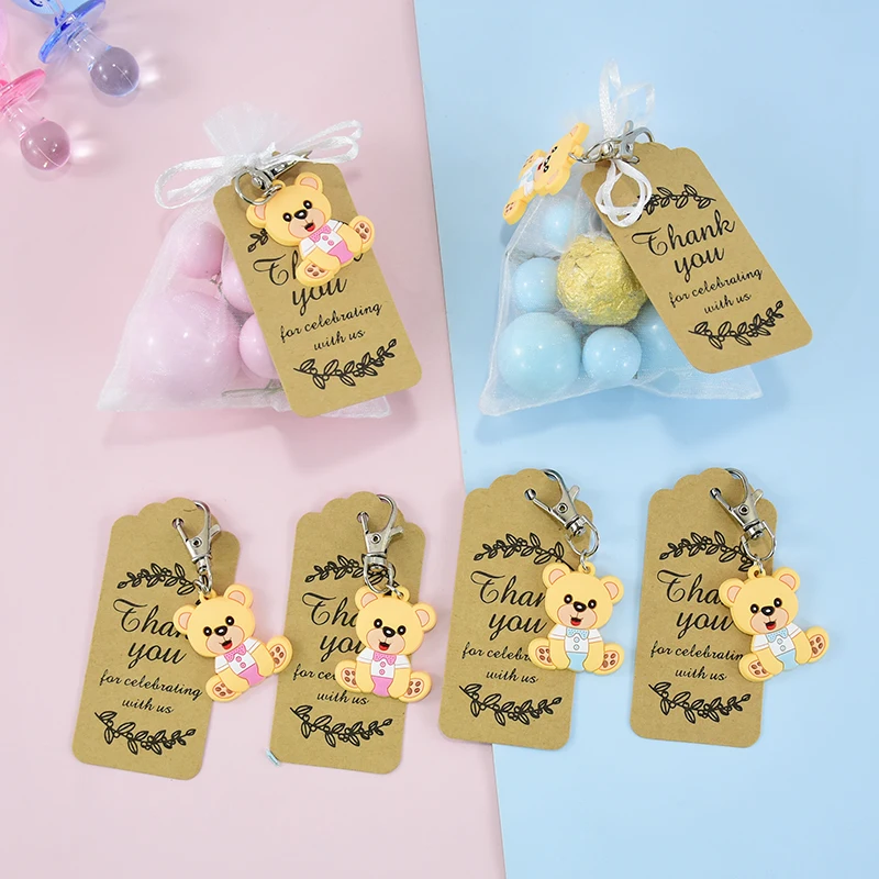 10Set Baby Shower Souvenirs Gift Bear Keychain With Organza Bag Thank You Kraft Tag Wedding Birthday Party Guests Gift Supplies
10Set Baby Shower Souvenirs Gift Bear Keychain With Organza Bag Thank You Kraft Tag Wedding Birthday Party Guests Gift Supplies