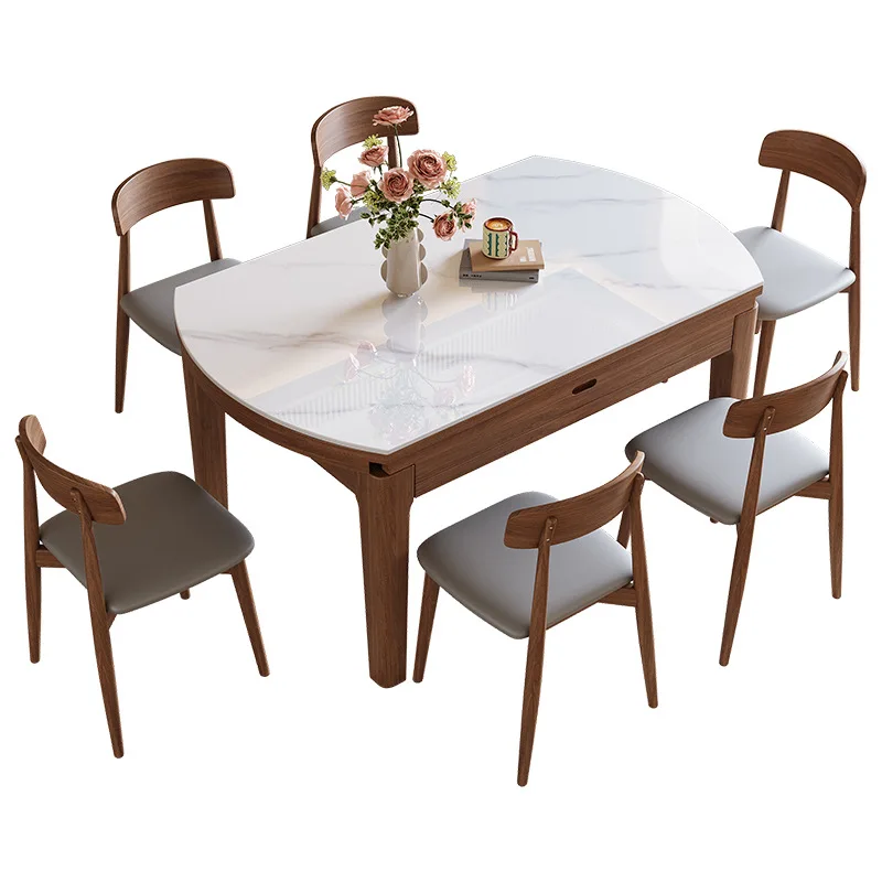 Rock slab dining table and chair combination modern simple light luxury small apartment household telescopic folding
Rock slab dining table and chair combination modern simple light luxury small apartment household telescopic folding