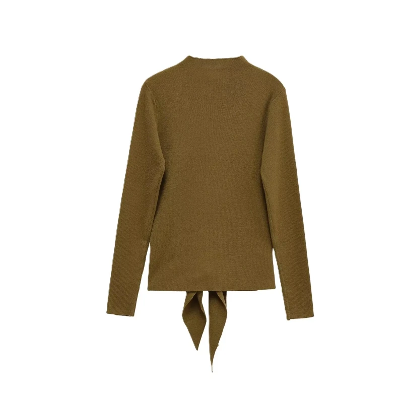 Elegant and Fashionable Women's Top 2025 Autumn New Style Camel Long Sleeve Knit Top with Bow Decoration Slim Fit
Elegant and Fashionable Women's Top 2025 Autumn New Style Camel Long Sleeve Knit Top with Bow Decoration Slim Fit