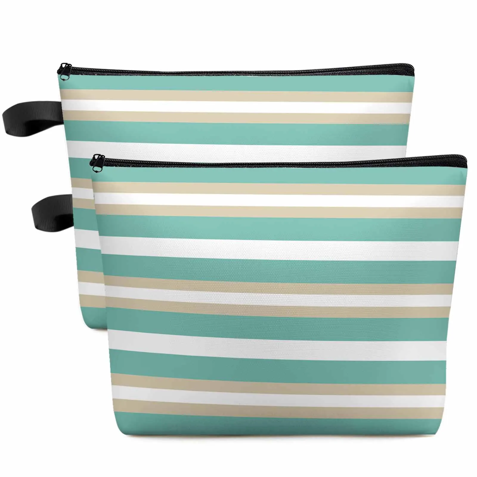 Ombre Khaki Turquoise Striped Makeup Bag Pouch Travel Essentials Lady Women Cosmetic Bags Toilet Organizer Storage Pencil Case
Ombre Khaki Turquoise Striped Makeup Bag Pouch Travel Essentials Lady Women Cosmetic Bags Toilet Organizer Storage Pencil Case