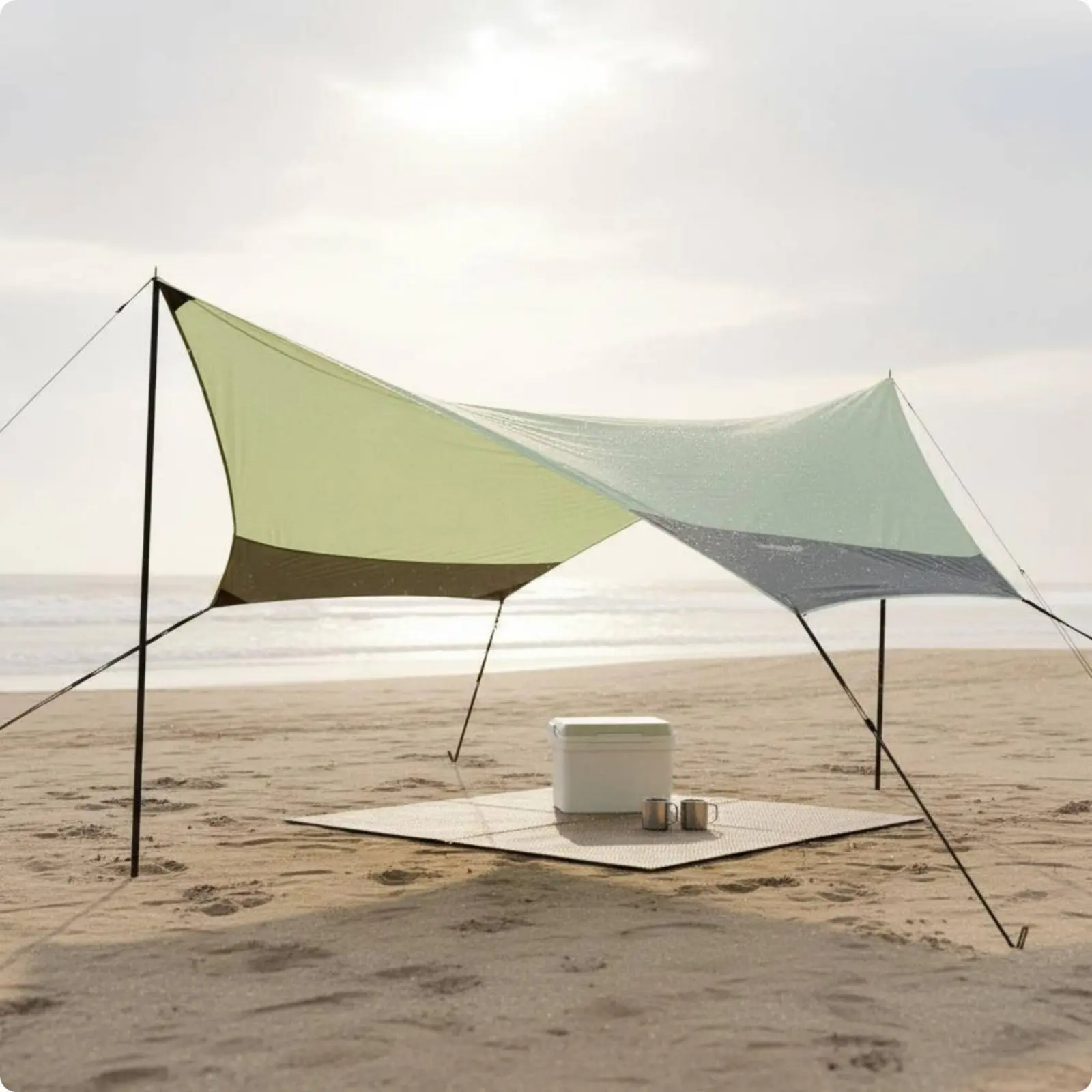 Hex Tarp Shelter Waterproof Camping Sun Shelter Portable Rain Tarp Resistant Beach Canopy Tent Easy to Set up for Picnic
Hex Tarp Shelter Waterproof Camping Sun Shelter Portable Rain Tarp Resistant Beach Canopy Tent Easy to Set up for Picnic