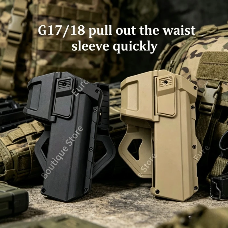 Tactical Quick Draw Holster Standard Duty 9mm .45 Waist Mount w/ Flashlight Outdoor Training Gear Accessories
Tactical Quick Draw Holster Standard Duty 9mm .45 Waist Mount w/ Flashlight Outdoor Training Gear Accessories