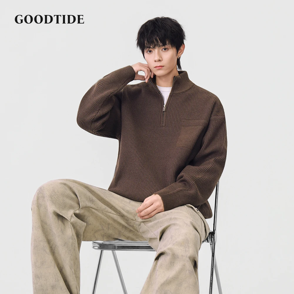 Fashion Men's Casual Half - Zip Mock Neck Sweater 2025 Winter New Ribbed Knit Pullover Pocket Soft Long Sleeve Jumper Top
Fashion Men's Casual Half - Zip Mock Neck Sweater 2025 Winter New Ribbed Knit Pullover Pocket Soft Long Sleeve Jumper Top