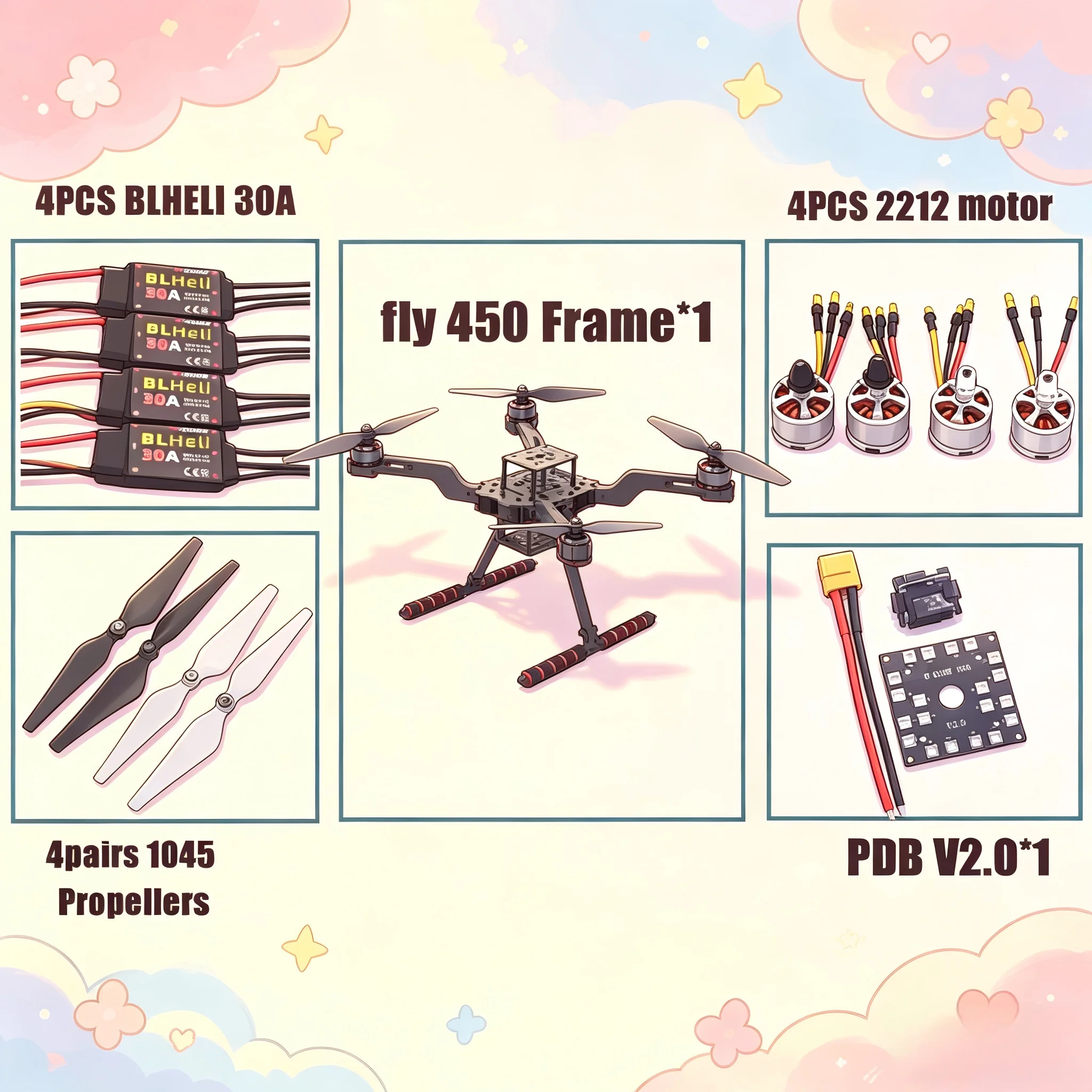 BCUBE Autopilot Drone FLY450 Quadcopter Flip Frame Blheli 30A Esc 2212 Motor Pixhawk 2.4.8 32-Bit Flight Controller M8N GPS
BCUBE Autopilot Drone FLY450 Quadcopter Flip Frame Blheli 30A Esc 2212 Motor Pixhawk 2.4.8 32-Bit Flight Controller M8N GPS