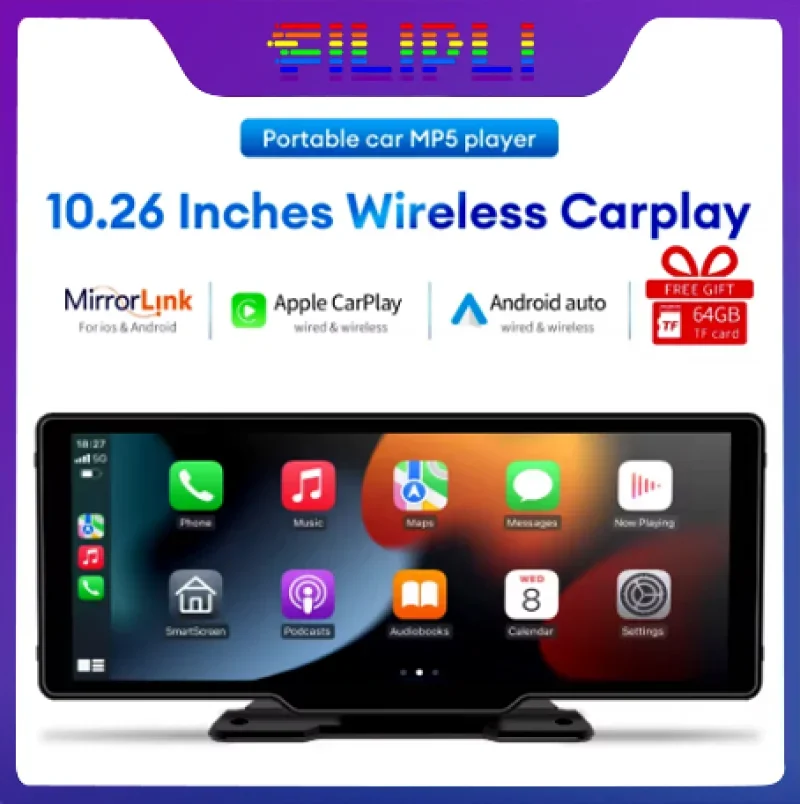 BOSSCAR 10.26inch Carplay MP5 Player Portable BT Touch Srceen Wireless Android Auto Car Radio for Apple Or Android Video Stereo
BOSSCAR 10.26inch Carplay MP5 Player Portable BT Touch Srceen Wireless Android Auto Car Radio for Apple Or Android Video Stereo
