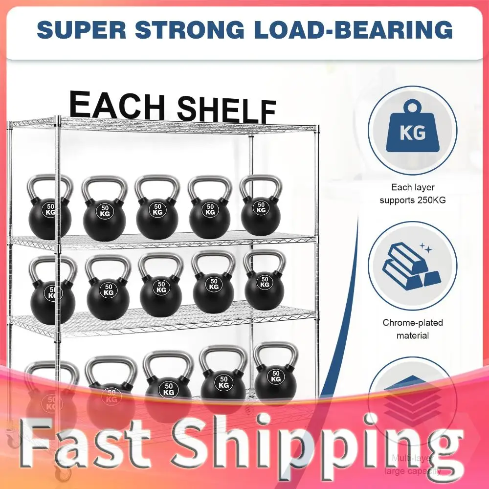 5 Tier Storage Shelves Each Layer Support 250KG Shelf Organizer with Wheels 70.87x59.76x23.98in for Warehouses Closets Kitchen
5 Tier Storage Shelves Each Layer Support 250KG Shelf Organizer with Wheels 70.87x59.76x23.98in for Warehouses Closets Kitchen