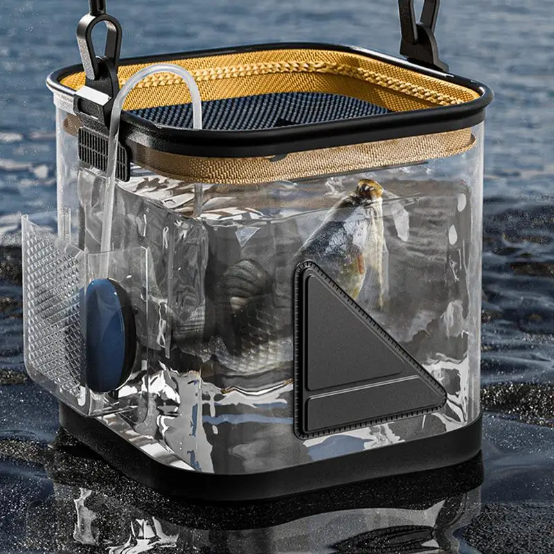 Fishing Bait Bucket Transparent Fishing Bucket Foldable EVA Fish Basket Container Portable Angler Accessories Camping Storage
Fishing Bait Bucket Transparent Fishing Bucket Foldable EVA Fish Basket Container Portable Angler Accessories Camping Storage