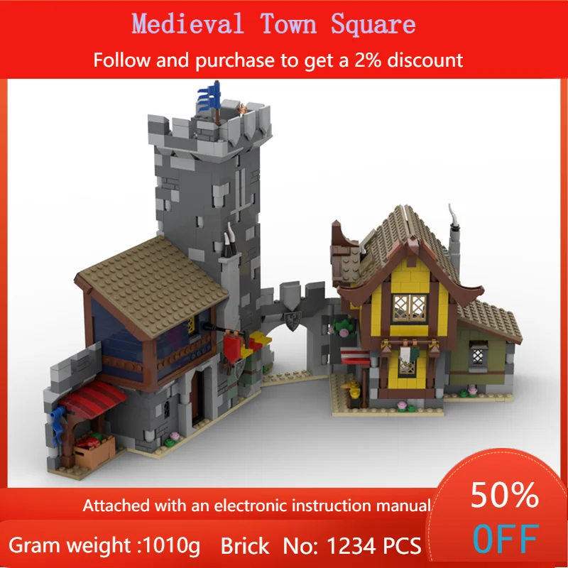 Модель строительного блока, 1234 шт., MOC, средневековая архитектура, замок, город, квадратная развивающая игрушка для детей и взрослых, Рождество
Модель строительного блока, 1234 шт., MOC, средневековая архитектура, замок, город, квадратная развивающая игрушка для детей и взрослых, Рождество