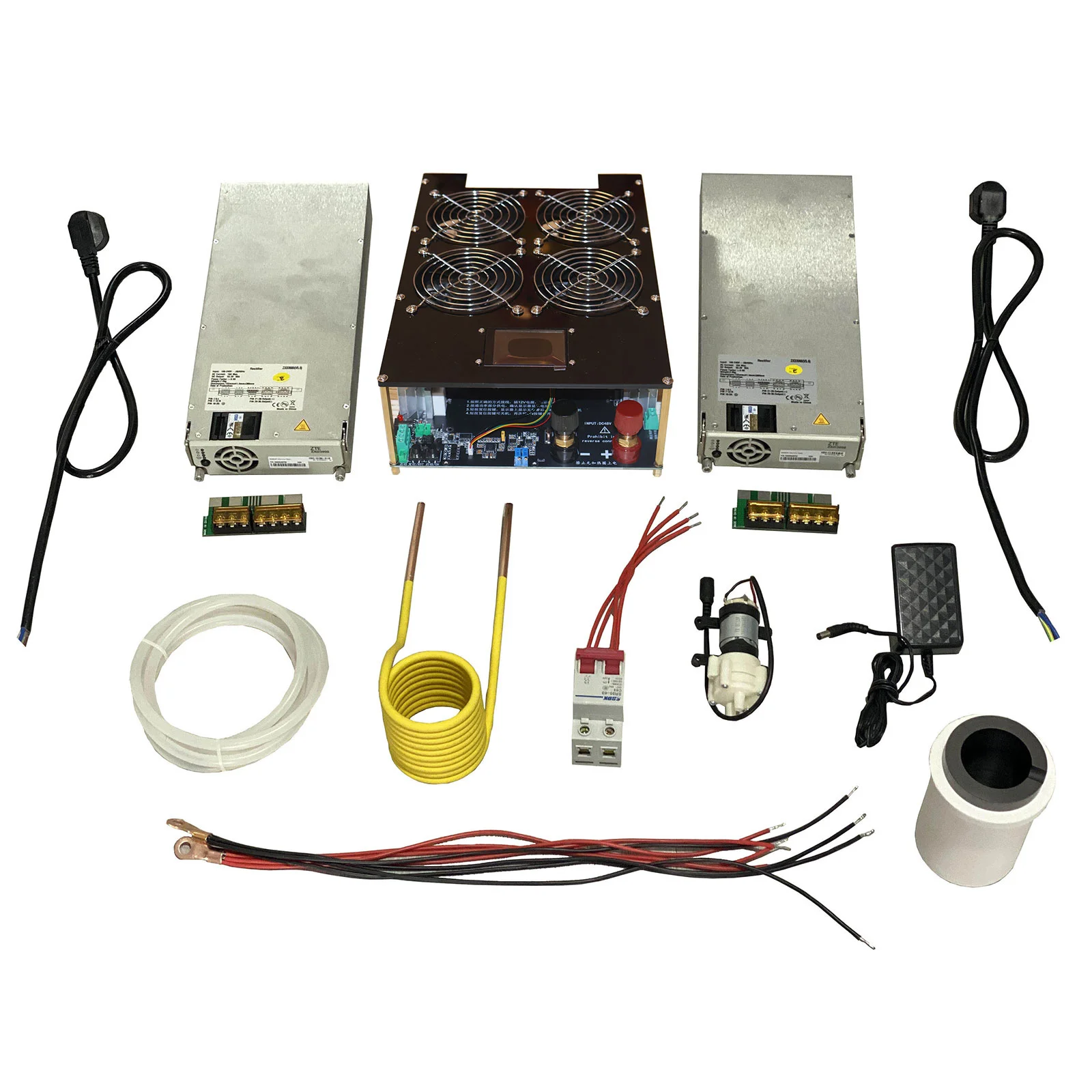 5000W/5KW Induction Heater with 150mL Crucible Water Pump 12V 2A Power Supply & 48V 3000W Power Supplies
5000W/5KW Induction Heater with 150mL Crucible Water Pump 12V 2A Power Supply & 48V 3000W Power Supplies