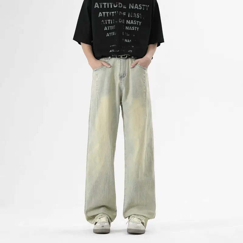 Men's Street Minimalist Casual Wide Leg Trend Spring And Autumn Jeans Men's Straight Leg Casual Pants Elastic Loose Flared Pants
Men's Street Minimalist Casual Wide Leg Trend Spring And Autumn Jeans Men's Straight Leg Casual Pants Elastic Loose Flared Pants