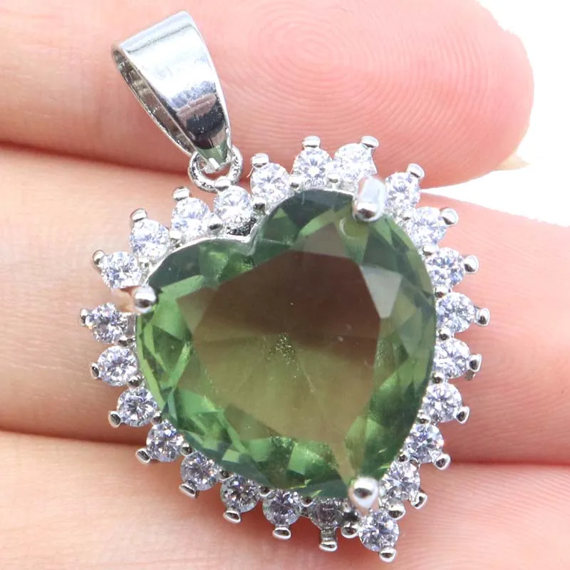 Buy 4 Get 1 Free 28x20mm Classic Heart Shape Green Amethyst Pink Morganite Violet Tanzanite CZ Silver Pendant
Buy 4 Get 1 Free 28x20mm Classic Heart Shape Green Amethyst Pink Morganite Violet Tanzanite CZ Silver Pendant