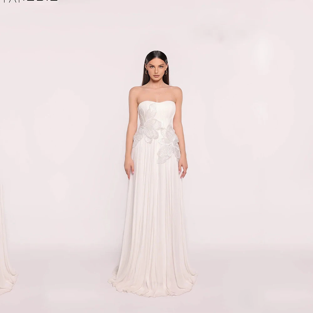 Arya High Quality Elegant Evening Dresses Chiffon for Floor-Length Strapless Prom Dress Appliques Vestidos De Fiesta Customized
Arya High Quality Elegant Evening Dresses Chiffon for Floor-Length Strapless Prom Dress Appliques Vestidos De Fiesta Customized
