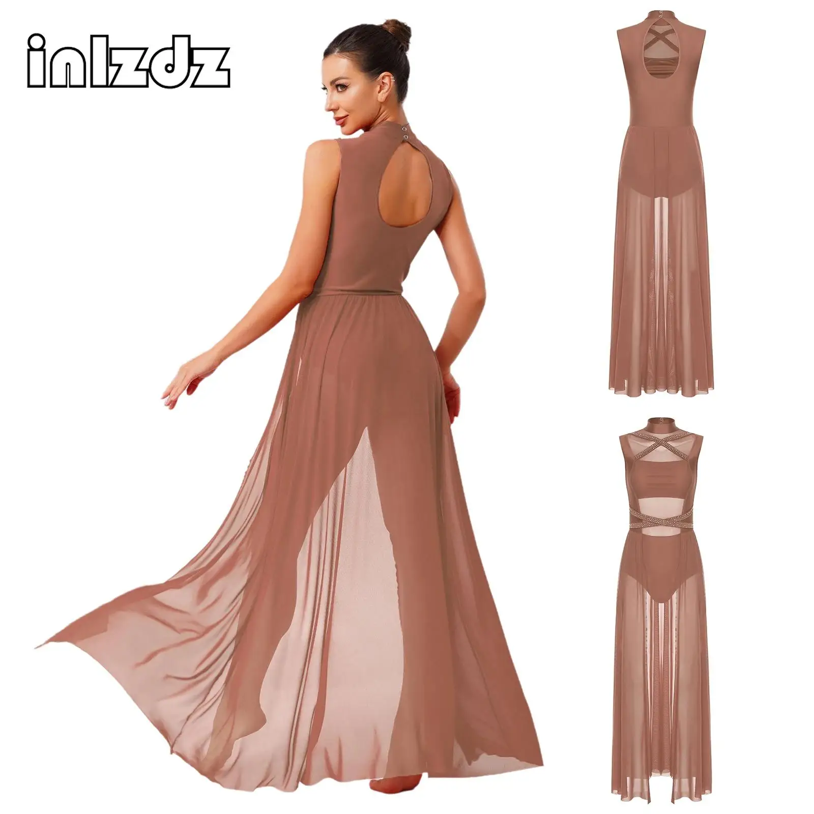 Modern Lyrical Dance Dress for Womens Solid Color Turtleneck Sleeveless Backless Skirted Leotard Stage Performance Dancewear
Modern Lyrical Dance Dress for Womens Solid Color Turtleneck Sleeveless Backless Skirted Leotard Stage Performance Dancewear