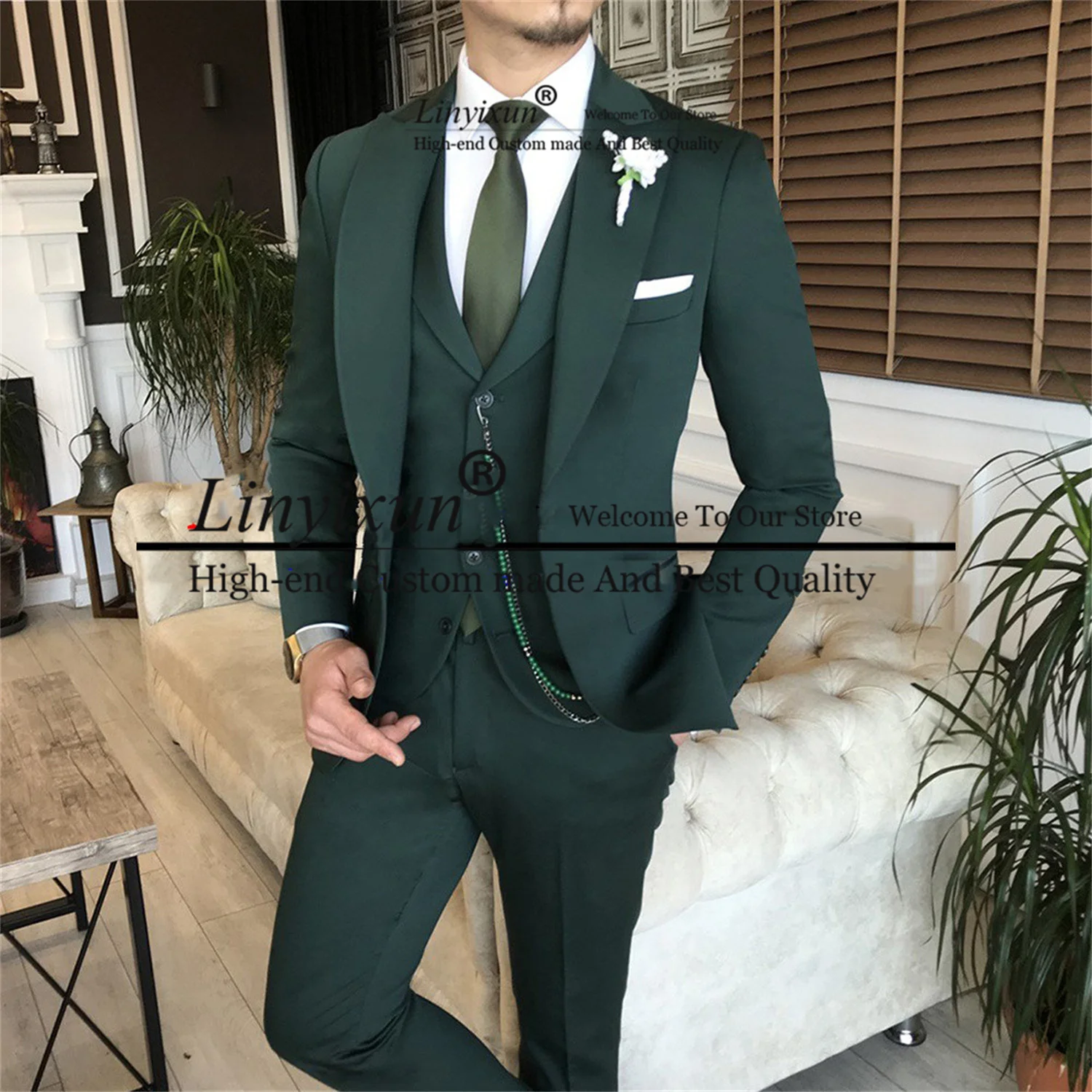 Classic Wedding Tuxedo Formal Men Suits Slim Fit Fashion Business Male Blazer 3 Pieces Jacket Vest Pants Set Terno Masculino
Classic Wedding Tuxedo Formal Men Suits Slim Fit Fashion Business Male Blazer 3 Pieces Jacket Vest Pants Set Terno Masculino