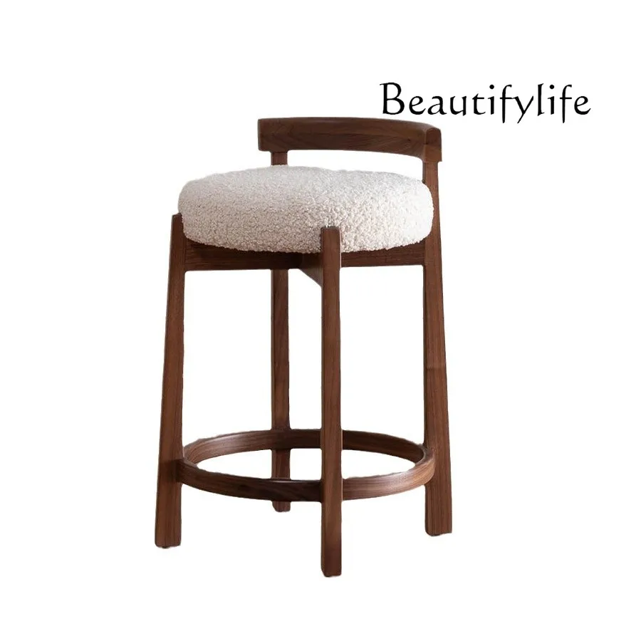 Nordic solid wood bar chair household modern simple high chair light luxury bar stool high stool
Nordic solid wood bar chair household modern simple high chair light luxury bar stool high stool