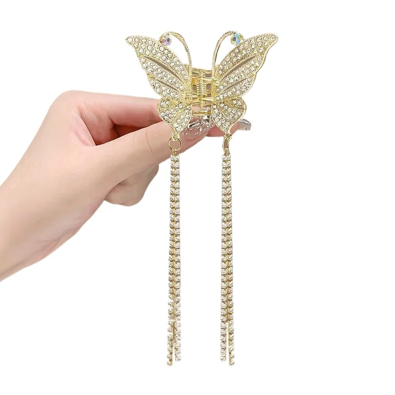Female Cute Butterfly Tassel Rhinestone Alloy Small Hair Clips for Women Girls Spring Summer Hair Claw New Headwear Accessories 
Female Cute Butterfly Tassel Rhinestone Alloy Small Hair Clips for Women Girls Spring Summer Hair Claw New Headwear Accessories