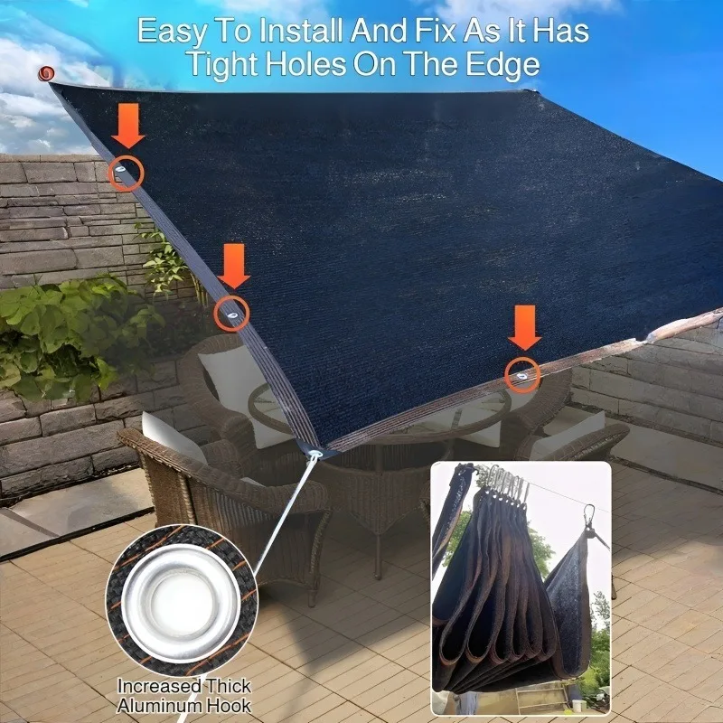 Black Outdoor Thickened Encryption Shade Mesh Patio Perforated Sunshade Net Breathable and Water Permeable Insulation Mesh Edge
Black Outdoor Thickened Encryption Shade Mesh Patio Perforated Sunshade Net Breathable and Water Permeable Insulation Mesh Edge