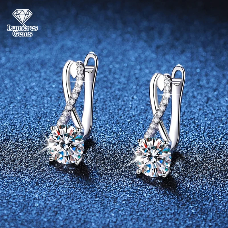Light Luxury Fashion Figure 8 Cross High-End Earrings One Carat Moissanite Platinum PT950 Mark
Light Luxury Fashion Figure 8 Cross High-End Earrings One Carat Moissanite Platinum PT950 Mark