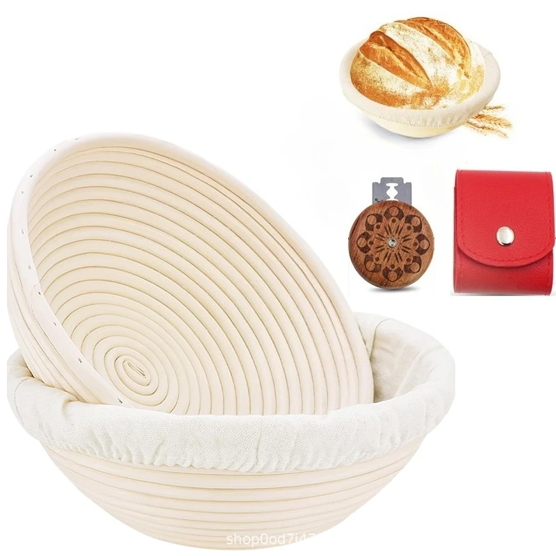 Sourdough Pastry Circle Banneton Bread Baking Bowl Set With Dough Cutter Bread Knife Baking Mat Kitchen Pastry Accessories
Sourdough Pastry Circle Banneton Bread Baking Bowl Set With Dough Cutter Bread Knife Baking Mat Kitchen Pastry Accessories