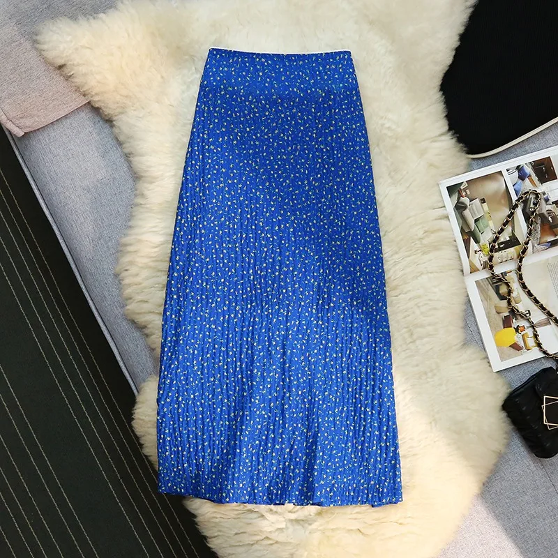 Retro Blue Floral Vacation Skirt Women's Summer Temperament Elegant after Split Ends Hip Wrap Long Skirt New Popular Bohemian
Retro Blue Floral Vacation Skirt Women's Summer Temperament Elegant after Split Ends Hip Wrap Long Skirt New Popular Bohemian